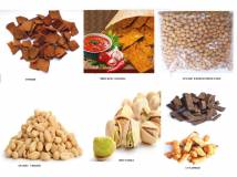 Снеки: арахис – 20 видов, фисташки, сухарики, гренки- 5 видов, снеки, закуски к пиву