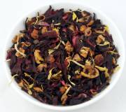 Чай ароматизированный, с натуральными фруктовыми ингредиентами на основе каркадэ