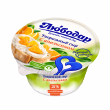 Крем-сыр творожный с Апельсином 26% пл. банка 125 гр. т/м Любодар