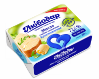 Масло сладко-сливочное Крестьянское 72,5% фольга 180 гр. т/м Любодар